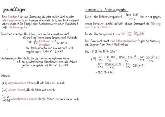 Deine Mathe Abi Zusammenfassung: Analysis, Stochastik, Extremwertaufgaben und Monotonie