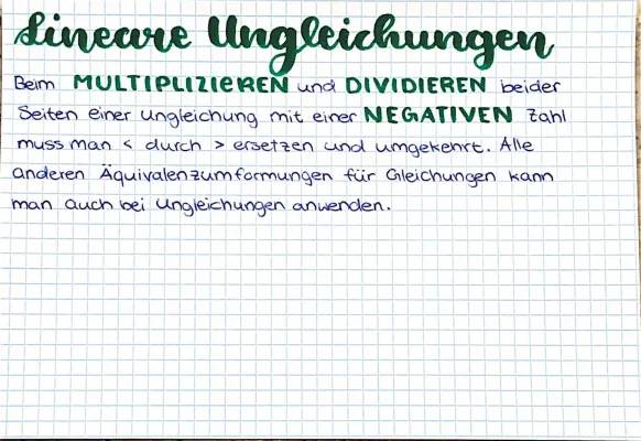 Ungleichungen leicht gemacht: Lösungen, Regeln und Beispiele