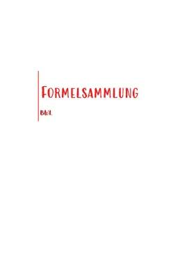 Formelsammlung BWL Abitur PDF - Wichtige Formeln und Aufgaben für Klausuren