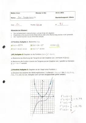 Mathe Klasse 11: Übungen, Klausuren und Lösungen als PDF