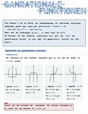 Ganzrationale Funktionen