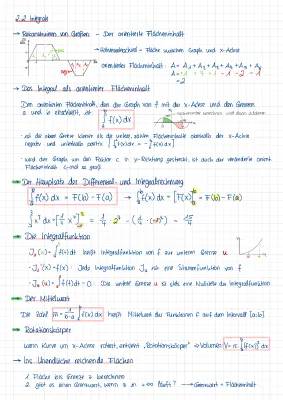 Integral und Flächeninhalt: Grundlagen und Aufgaben mit Lösungen