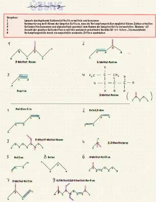 Skelettformel und Nomenklatur Übungen mit Lösungen - Chemie einfach erklärt!