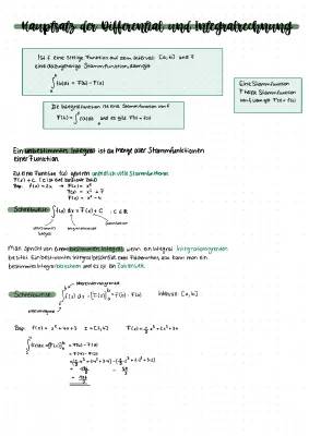 Hauptsatz der Differential- und Integralrechnung - Beispiele, Beweise und Aufgaben