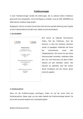 Praktikumsmappe: So machst du das Deckblatt für deinen Praktikumsbericht 9. Klasse und mehr