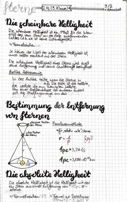 Astronomie für Klasse 9: Keplersche Gesetze und Helligkeit der Sterne