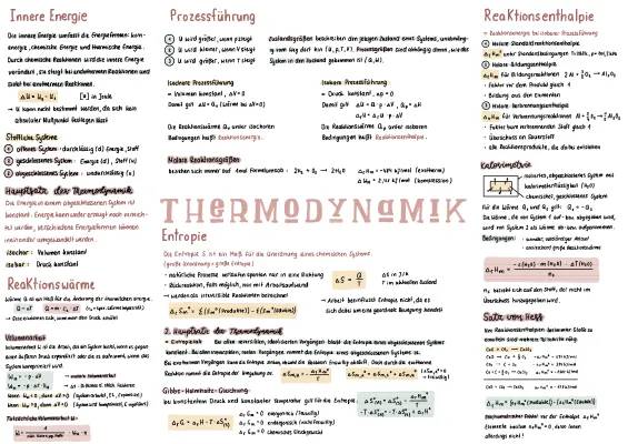 Thermodynamik Zusammenfassung: 1. Hauptsatz, Beispiele und Mehr