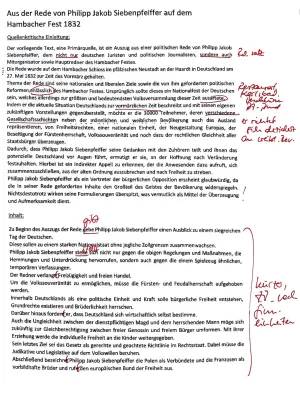 Die Siebenpfeiffer Rede und das Hambacher Fest 1832: Zusammenfassung und Analyse