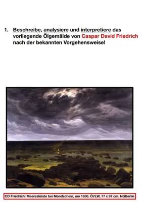 Caspar David Friedrich: Meeresküste bei Mondschein Analyse und Bildbeschreibung