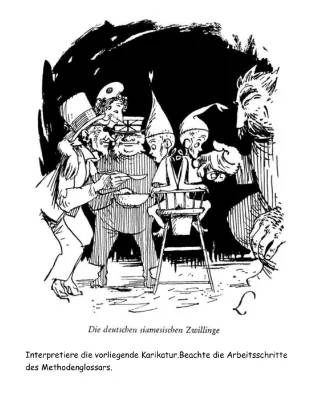 Karikaturanalyse 1945: BRD DDR, Besatzungszonen, Potsdamer Konferenz & Siamesische Zwillinge