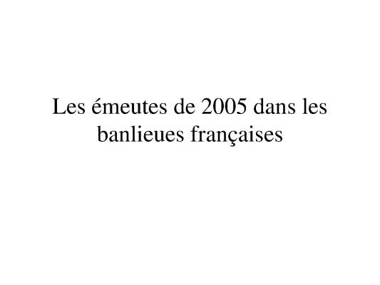 Découvre les Émeutes en France : 1995 à 2023