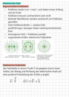 Zusammenfassung: Elektrische und Magnetische Felder - Physik für dich