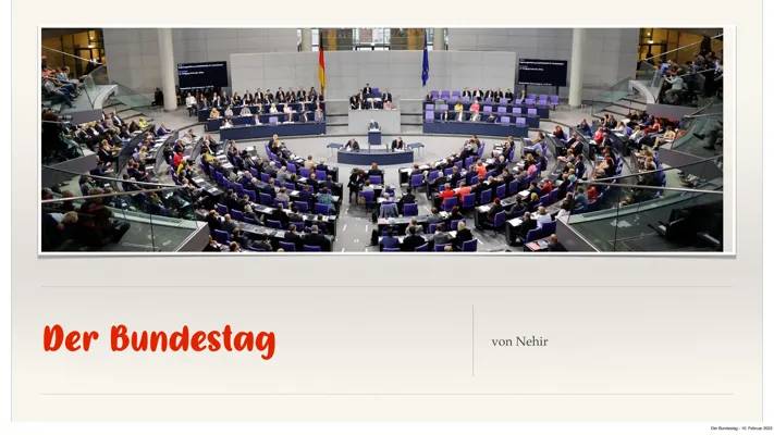 Der Bundestag Präsentation