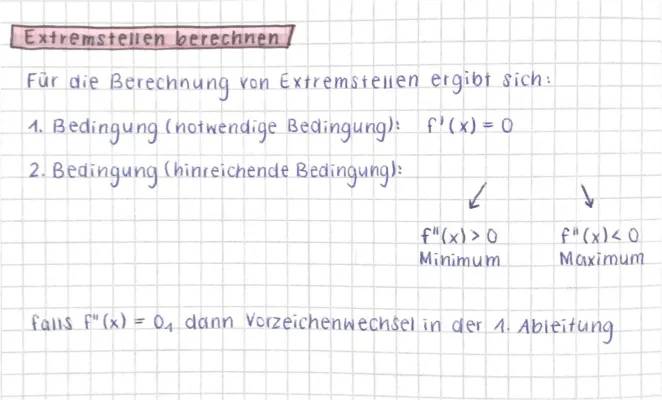 Extremstellen berechnen 