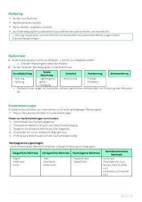 BWL Abitur Zusammenfassung mit Lösungen und Marketingstrategien