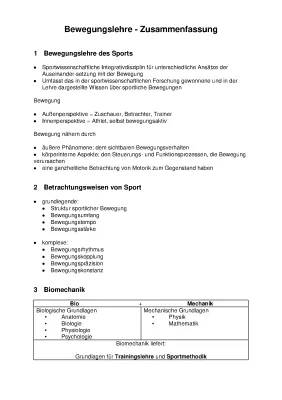 Bewegungslehre und Biomechanik einfach erklärt für Sport und Schule