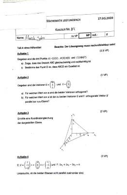 Ebenen Mathe leicht erklärt: Von der Normalenform zur Koordinatenform