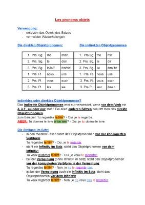 Spaß mit Französischen Objektpronomen: Direkte und Indirekte Unterschiede!