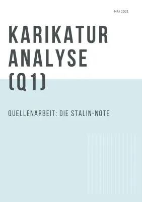 Stalin-Note: Karikaturanalyse und Unterricht