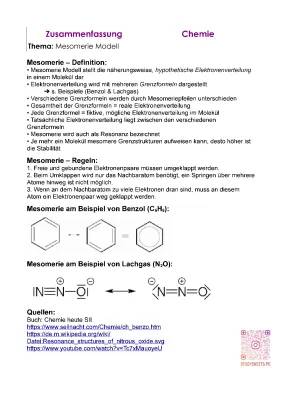 Mesomerie: Definition, Beispiele, Regeln und Stabilität bei Benzol