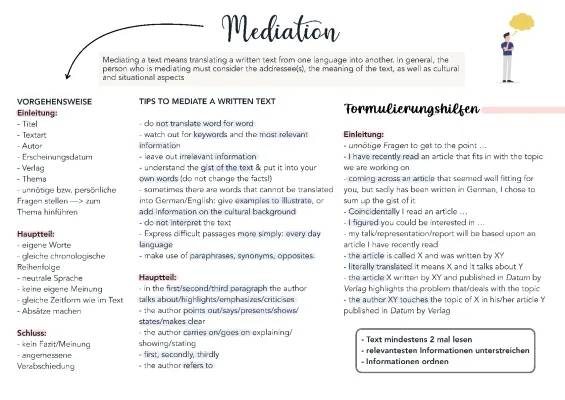 Simple English Mediation Example with Solutions for Class 8 and 10