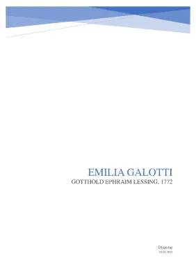 Emilia Galotti Zusammenfassung und Analyse – Lernzettel für Deutsch Leistungskurs