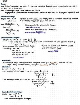 Arithmetische und Geometrische Folgen einfach erklärt mit Beispielen