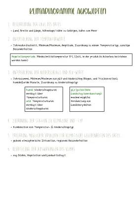 Klimadiagramm auswerten Musterlösung und Arbeitsblatt PDF für 5. bis 7. Klasse