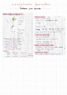 Einfache Analytische Geometrie Zusammenfassung PDF: Vektoren, Winkel und Abstände für Abi