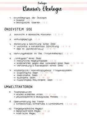 Ökosystem See - Einfach Erklärt mit Abiotischen und Biotischen Faktoren | Unterrichtsmaterial & Zusammenfassung