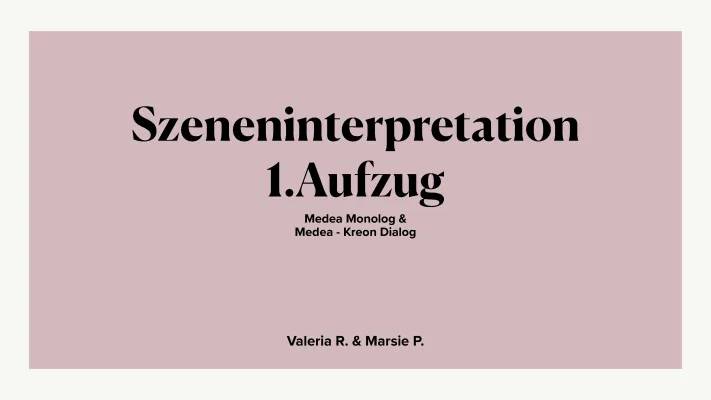 Medea: Zusammenfassung, Analyse und Charakterisierung