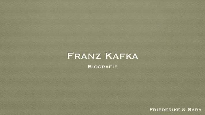 Franz Kafka Biografie