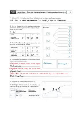 Schalenmodell und Elektronenkonfiguration: Wie viele Elektronen hat Calcium?