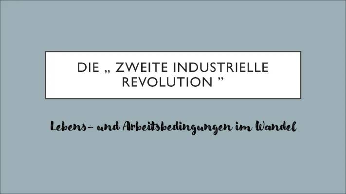 Arbeitsbedingungen und Erfindungen während der Industrialisierung