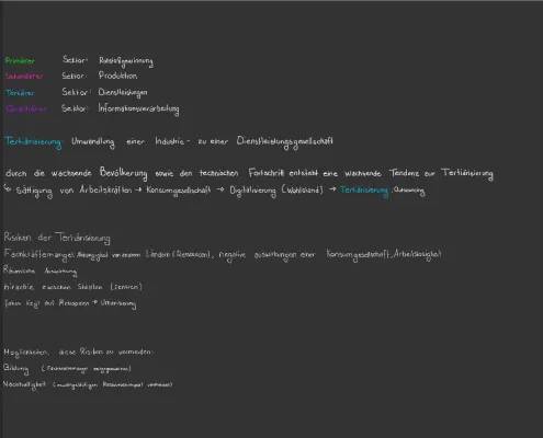 Das 3-Sektoren-Modell & Tertiärisierung einfach erklärt