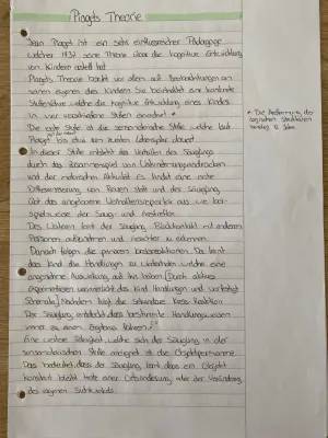 Piagets Stufenmodell der kognitiven Entwicklung einfach erklärt mit Beispielen und PDF