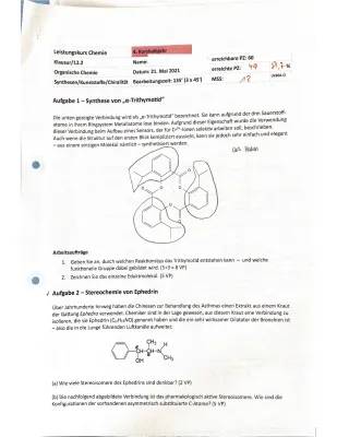 Entdecke die TUM Chemie: Von Organischer Chemie bis zu Stereochemie Übungen