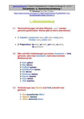 Rechtschreibung Regeln: Merksätze & Übungen (PDF) für Grundschule