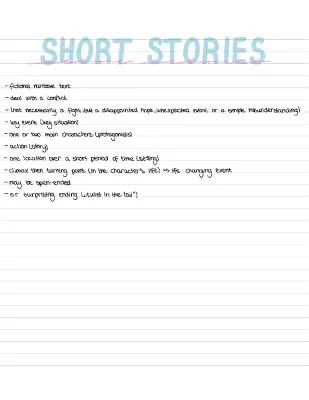 What is a Short Story? English Examples and Definitions