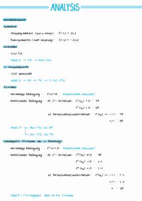 Mathe Abitur Lernzettel PDF: Analysis, Analytische Geometrie, Stochastik – Für Mathe Abi NRW 2024 und Bayern 2022 Lösungen