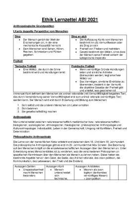 Tipps und Lernzettel für Abitur 2024 in Ethik und Philosophie