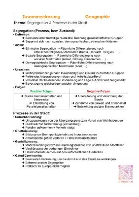 Segregation & Stadtprozesse: Definitionen, Beispiele und Folgen 🌍