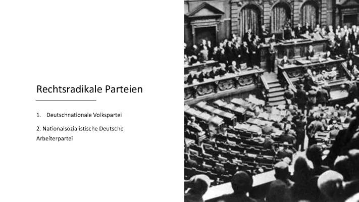 Parteien der Weimarer Republik: Tabelle, Ziele und Unterschiede