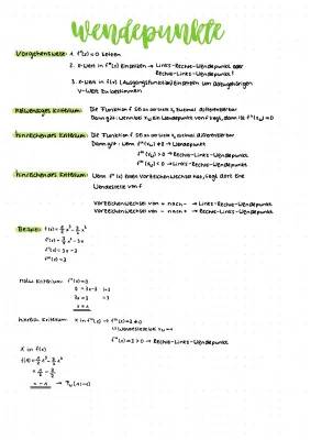 Wendepunkt berechnen: Einfache Beispiele und Aufgaben