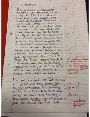 Politische Gedichte Klasse 10 - Lyrik Beispiele und Analyse