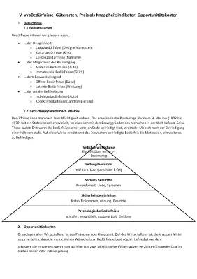 Knappheit einfach erklärt, Bedürfnispyramide und Opportunitätskosten Beispiele