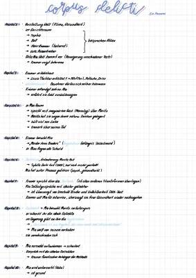 Corpus Delicti Zusammenfassung: Wichtige Textstellen, Kapitelüberschriften und Szenenanalyse