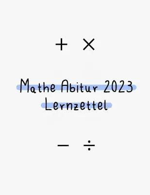 Mathe Abitur 2023 Lernzettel: Exponentialfunktionen und Trigonometrische Funktionen