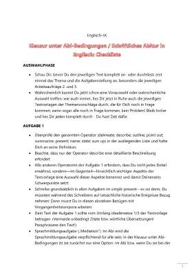 Ultimate Guide for Englisch Abi 2024: LK Lernzettel & Aufgaben