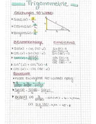 Trigonometrie einfach erklärt: Wann und wie lernt man Sinus, Kosinus und Tangens?